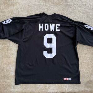 Vtg 90’s CCM Maska Air Knit NHL Detroit Red Wings Howe#9 Jersey Black Men’s Sz M
